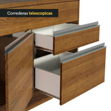 Bajo Mesada para Bacha 150 cm 2 Puertas y 2 Cajones (Con Tapa) Glamy Marrón