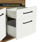 Bajo Mesada 150 x 52 cm 2 Puertas 2 Cajones Sin Mesada Marrón/Blanco Agata Madesa 01