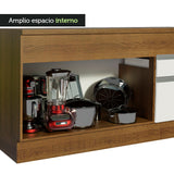 Bajo Mesada para Bacha 150 cm 2 Puertas y 2 Cajones (Con Tapa) Glamy Marrón/Blanco