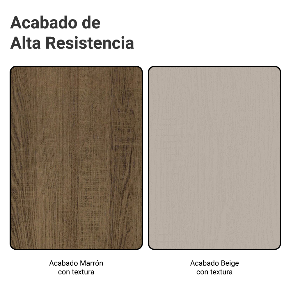 Bajo Mesada para Bacha 150 cm 2 Puertas y 2 Cajones (Sin Tapa Ni Bacha) Marrón/Crema Agata