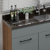 Bajo Mesada Cocina 150 cm 2 Puertas e 2 Cajones (Sin Mesada y Bacha) Marrón/Gris Agata Madesa