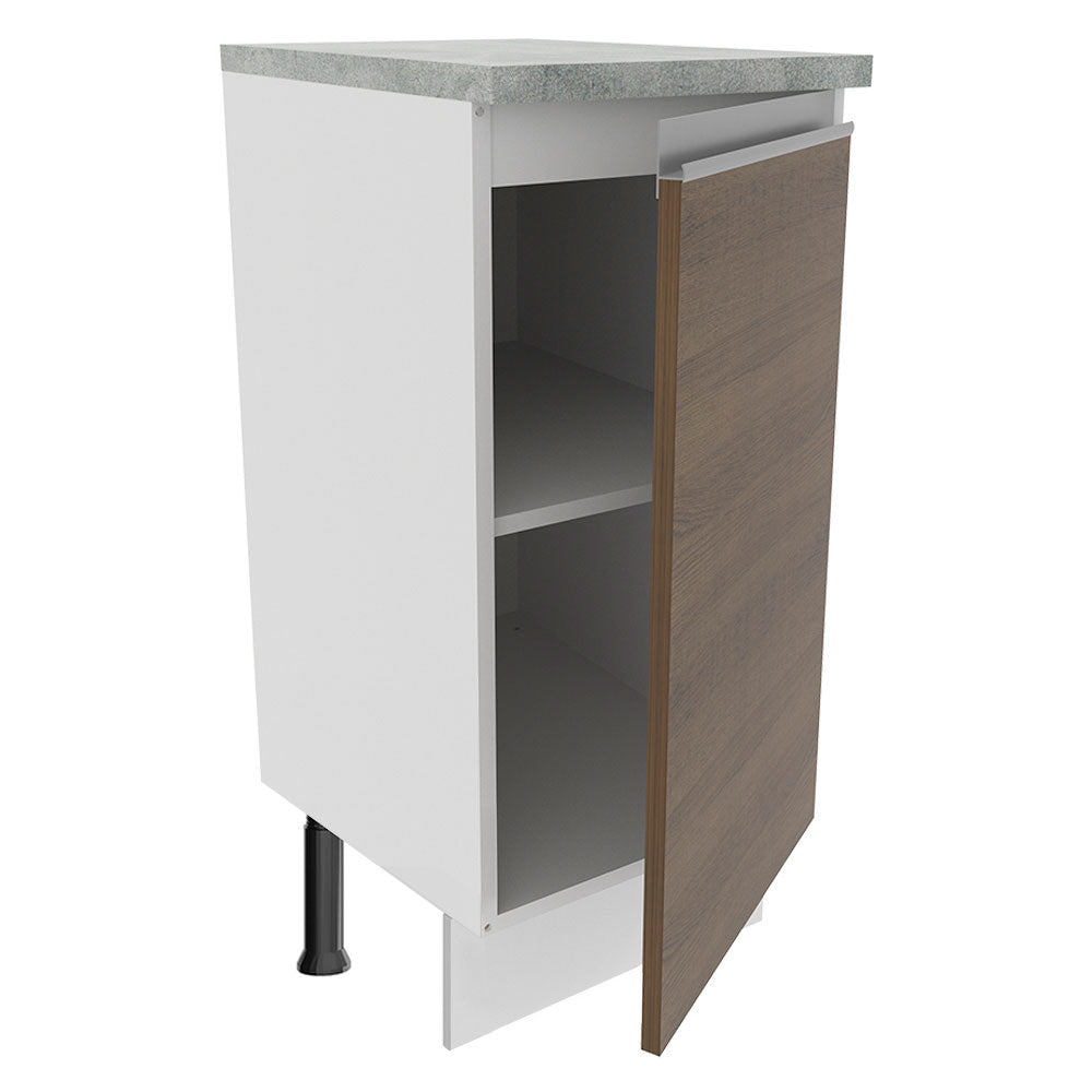 Bajo Mesada 35 cm 1 Puerta Glamy Blanco/Marrón
