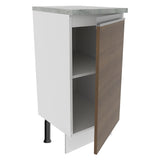 Bajo Mesada 35 cm 1 Puerta Glamy Blanco/Marrón