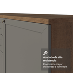 Bajo Mesada 40 cm 1 Puerta Marrón/Gris Vik Madesa