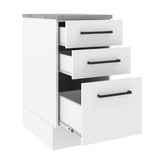 Bajo Mesada 40 cm 3 Cajones Agata Blanco