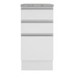 Bajo Mesada 40 cm 3 Cajones Blanco Glamy Madesa