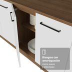 Bajo Mesada 60 cm 1 Puerta Sin Mesada Marrón/Blanco Agata Madesa