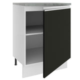 Bajo Mesada 60 cm Con 1 Puerta Glamy Blanco/Negro