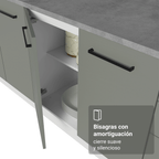 Bajo Mesada 60 cm 1 Puerta Sin Mesada Blanco/Gris Agata Madesa