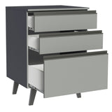 Bajo Mesada Cocina 60 cm 3 Cajones con Patas Gris Nice Madesa