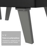 Bajo Mesada de Cocina 60 cm 3 Cajones con Patas Negro Nice Madesa