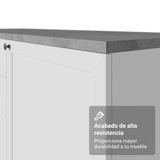 Bajo Mesada Esquinero 94 cm 1 Puerta (Sin Mesada) Blanco Vik Madesa