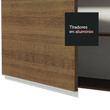 Alacena Madesa Glamy 120 cm 2 Puertas Con Vidrio Marrón