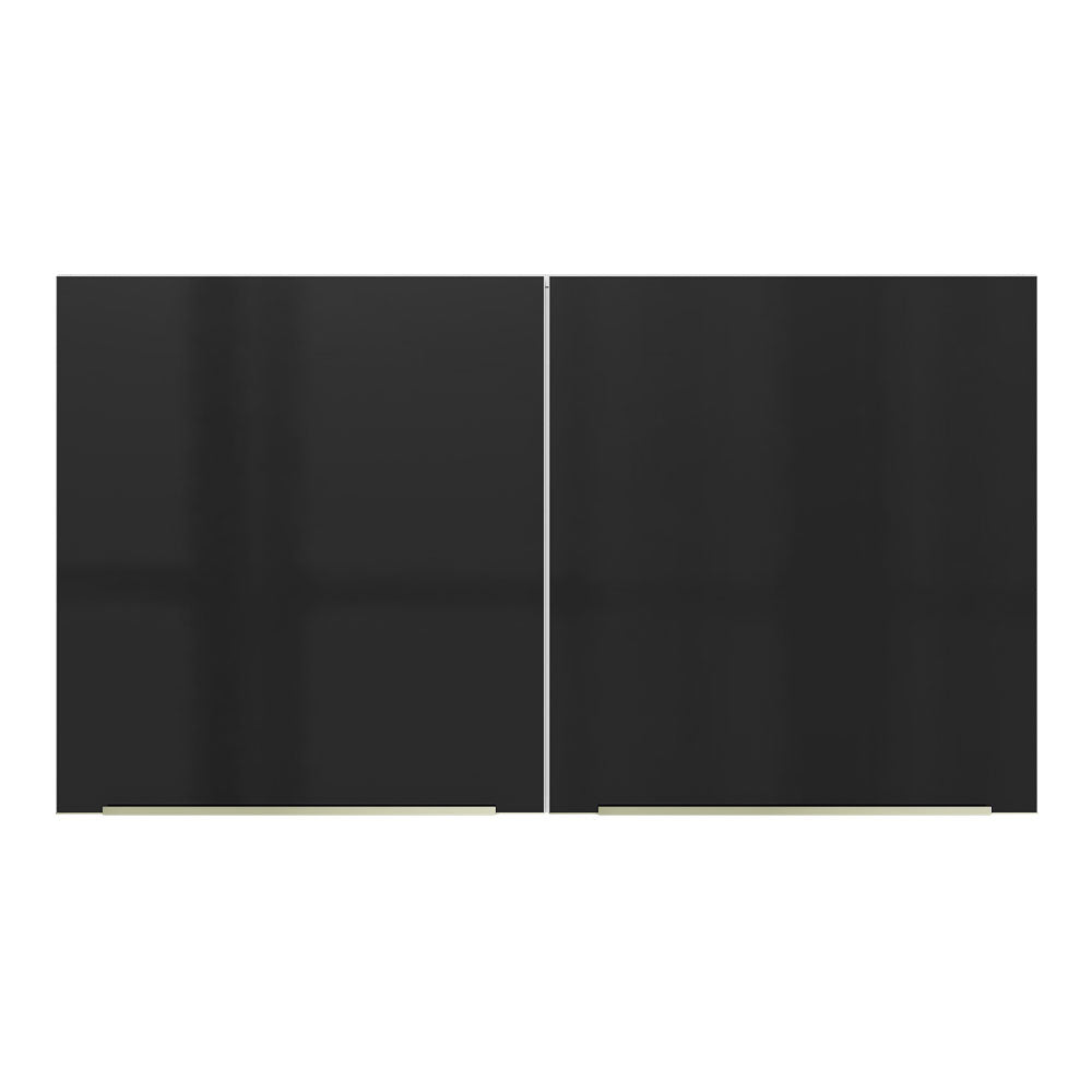 Alacena 120 cm 2 Puertas Lux Blanco/Negro