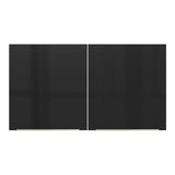 Alacena 120 cm 2 Puertas Lux Blanco/Negro