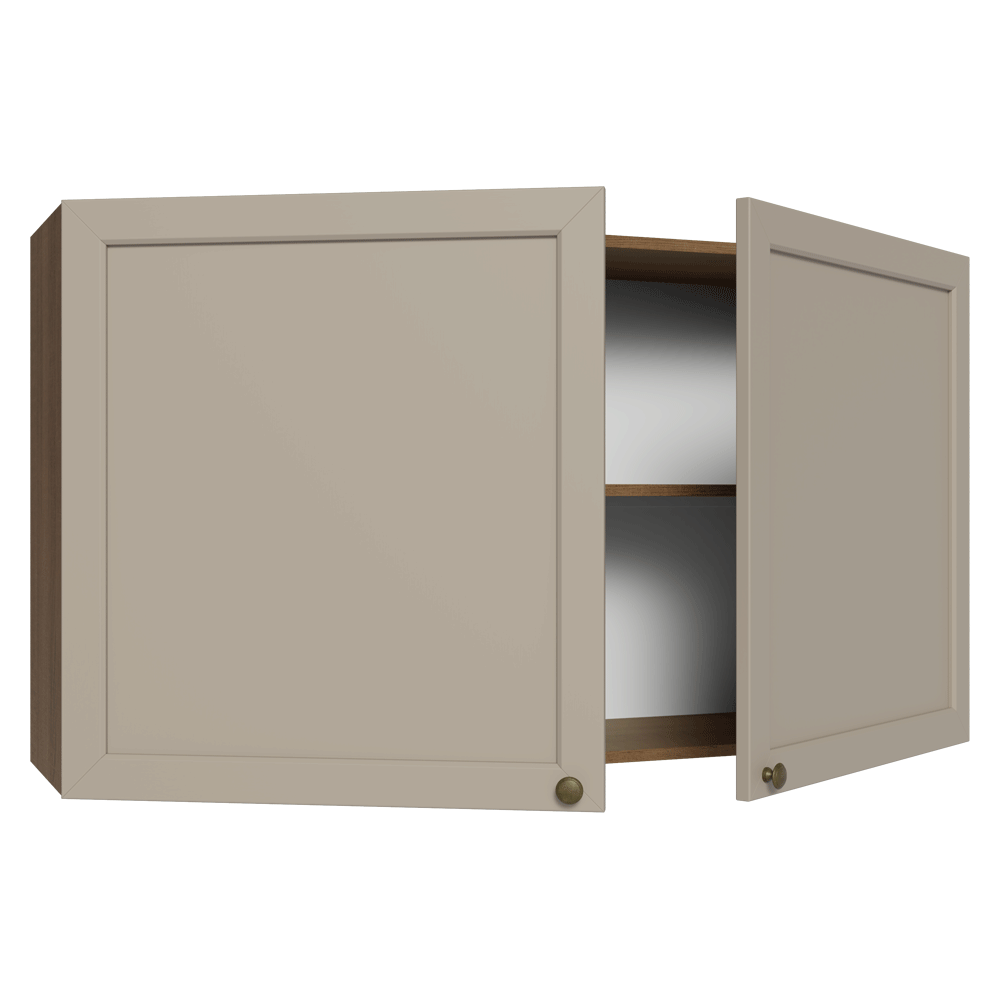 Alacena Cocina 120 cm 2 Puetas Marrón/Crema Vik Madesa