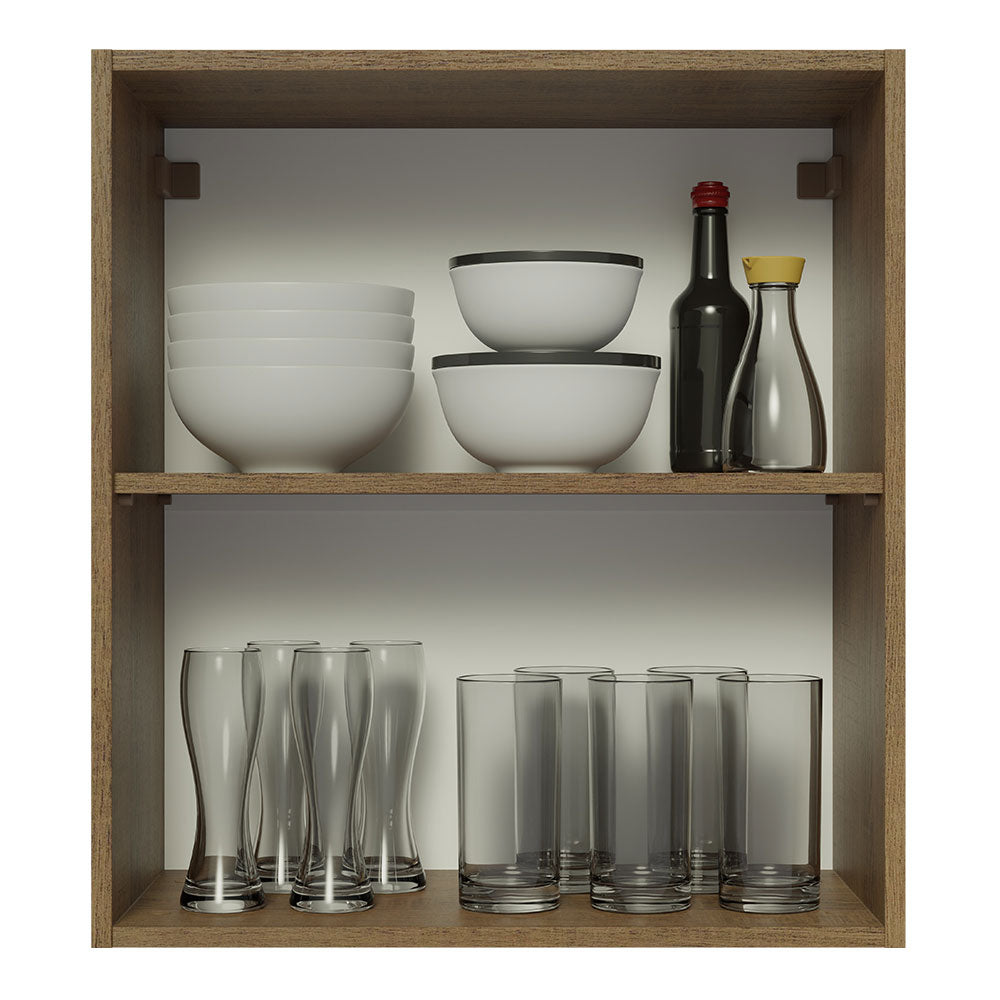 Alacena 60 cm 1 Puerta Lux Marrón/Blanco