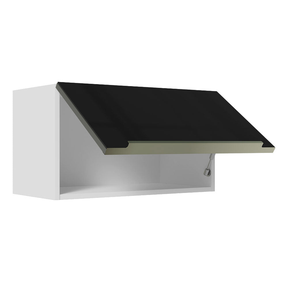 Alacena 60 cm 1 Puerta Lux Blanco/Negro