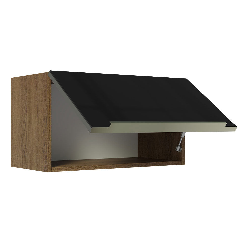 Alacena 60 cm 1 Puerta Lux Marrón/Negro