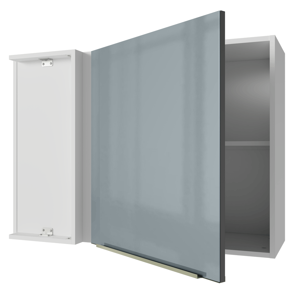 Alacena Esquinera 1 Puerta Blanco/Gris Lux Madesa
