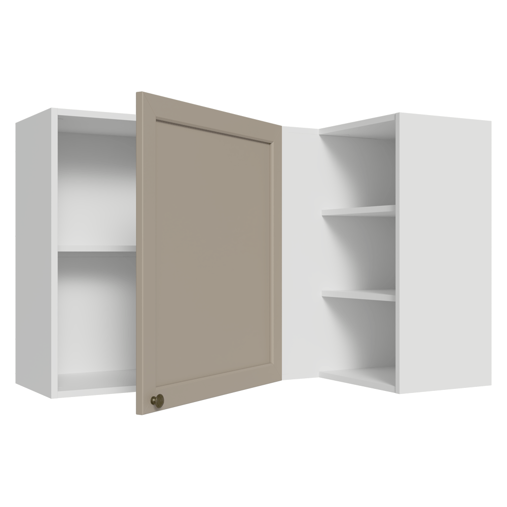 Alacena Cocina Esquinera Para Línea 60 cm de Profundidad Blanco/Crema Vik Madesa
