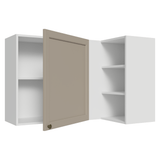 Alacena Cocina Esquinera Para Línea 60 cm de Profundidad Blanco/Crema Vik Madesa