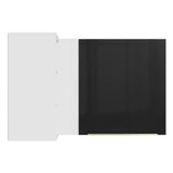 Alacena 102 cm 1 Puerta Lux Blanco/Negro