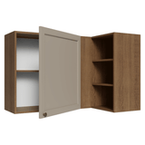 Alacena Cocina Esquinera Para Línea 60 cm de Profundidad Marrón/Crema Vik Madesa