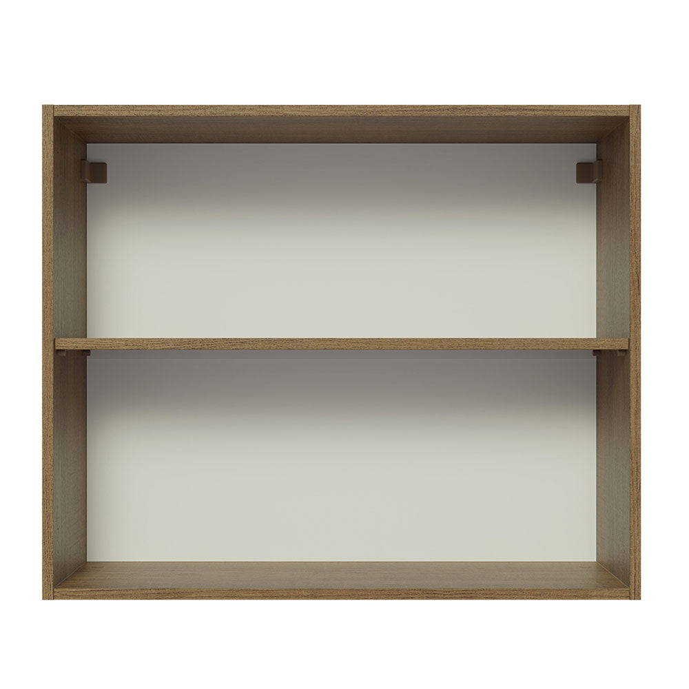 Alacena 80 cm 2 Puertas Glamy Marrón/Blanco