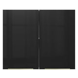 Alacena 80 cm 2 Puertas Lux Blanco/Negro