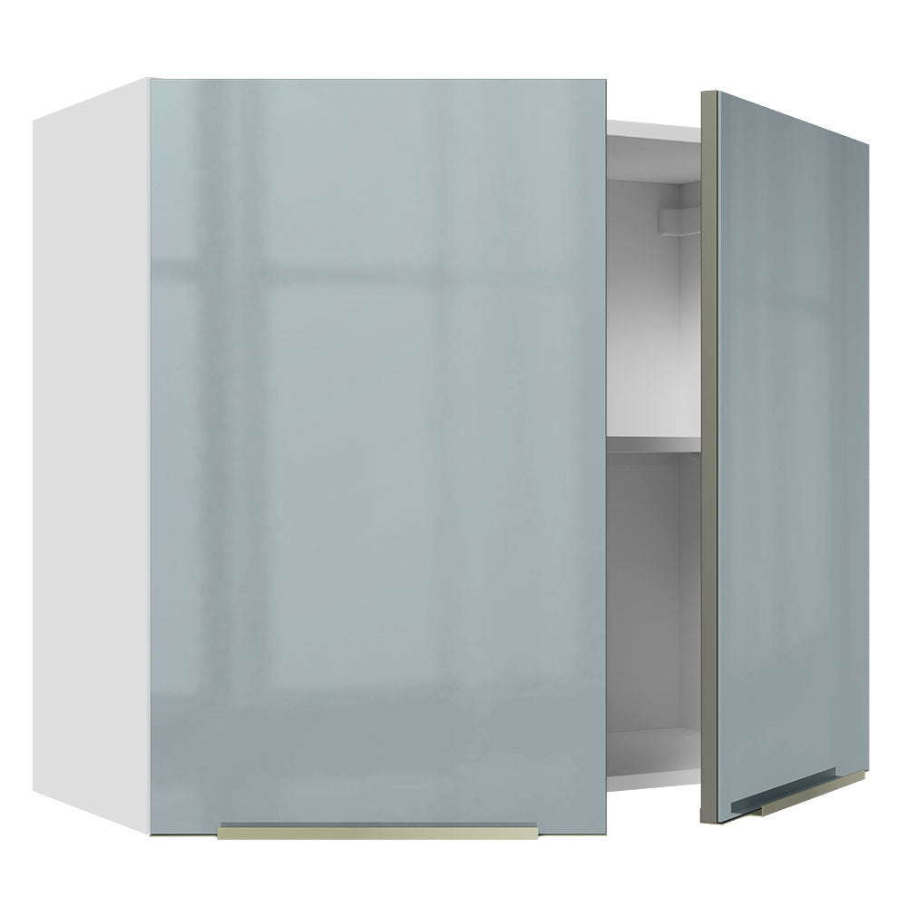 Alacena 80 cm 2 Puertas Lux Blanco/Gris