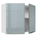 Alacena 80 cm 2 Puertas Lux Blanco/Gris