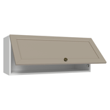 Alacena Cocina 80 cm 1 Pueta Abatible Blanco/Crema Vik Madesa