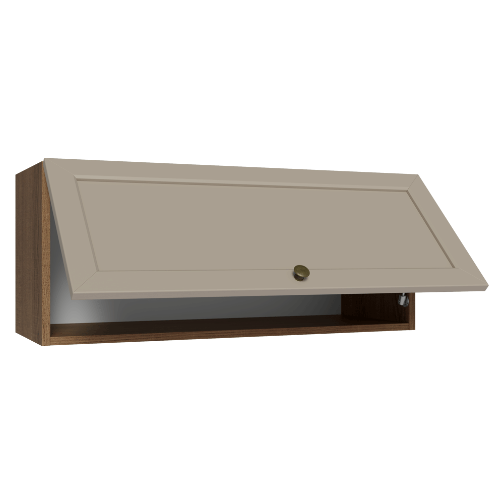 Alacena Cocina 80 cm 1 Pueta Abatible Marrón/Crema Vik Madesa
