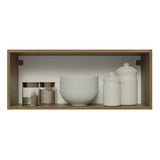 Alacena 80 cm 1 Puerta Lux Marrón/Blanco