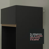Bajo Mesada para Horno 60 cm Negro
