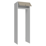 Mueble para empotrar Heladera 73 cm 1 Puerta Abatible Blanco/Crema Vik Madesa