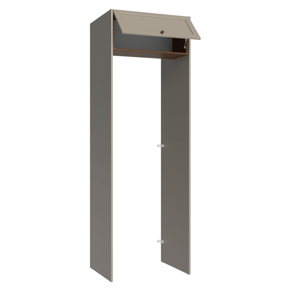 Mueble para empotrar Heladera 73 cm 1 Puerta Abatible Crema/Marrón/Crema Vik Madesa