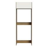 Mueble para Empotrar Heladera 1 Puerta Abatible Marrón/Blanco Stella Madesa