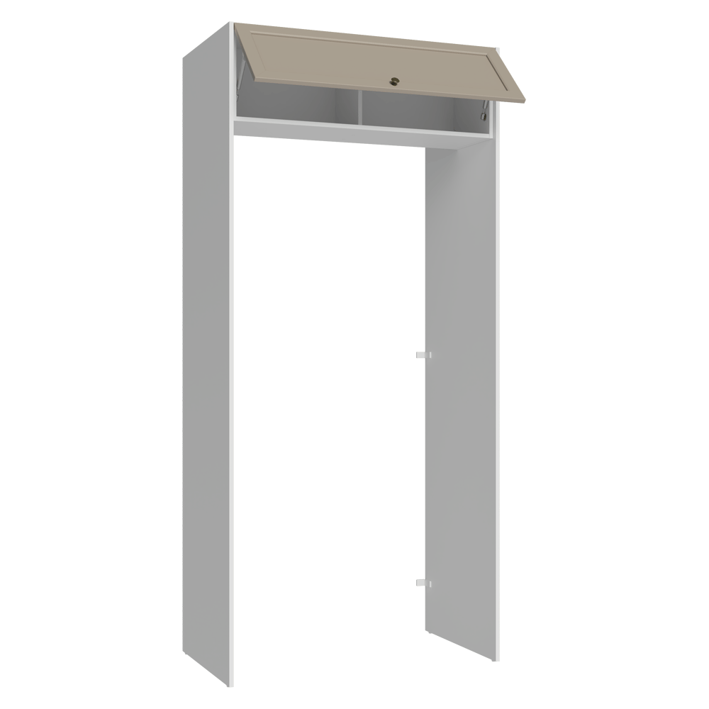 Mueble para empotrar Heladera 103 cm 1 Puerta Abatible Blanco/Crema Vik Madesa