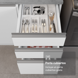 Combo completo de Cocina Esquinera con Cristalero 549 cm Madesa Glamy BB 01