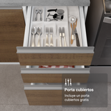 Combo completo de Cocina Esquinera con Cristalero 549 cm Madesa Glamy BM 01