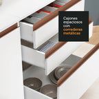 Combo completo de Cocina Esquinera 462 cm 9 Puertas 4 Cajones Blanco Reims Madesa