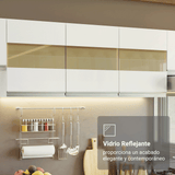 Combo Completo de Cocina Esquinera 100% MDF 377 cm Smart Blanco Brilhante Madesa 01