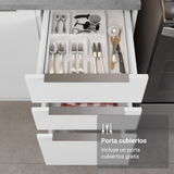 Combo completo de Cocina Esquinera con Cristalero 549 cm Madesa Stella BM 01