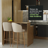Isla de Cocina con Barra desayunador y Bajo Mesada 120 cm Marrón/Negro Agata Madesa