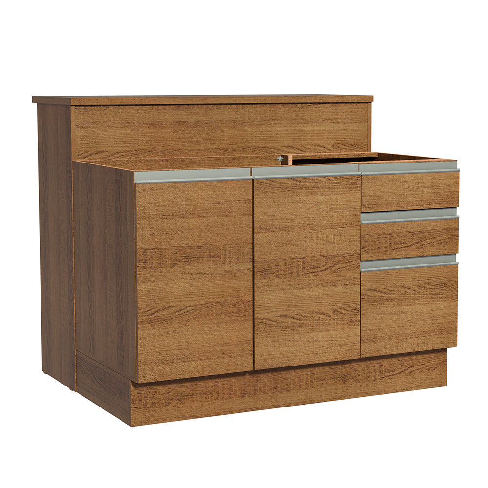 Isla de Cocina con Tapa y bajo mesada Madesa Glamy 120 MM