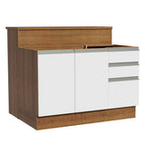 Isla de Cocina con Tapa y bajo mesada Madesa Glamy 120 MB