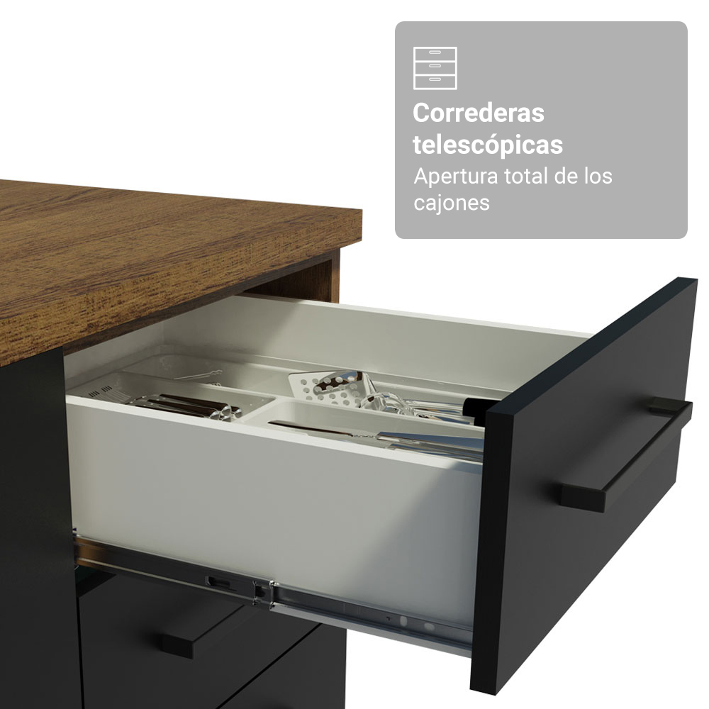 Kit Bajo Mesada con Cristalero Madesa Agata 70cm MG 01