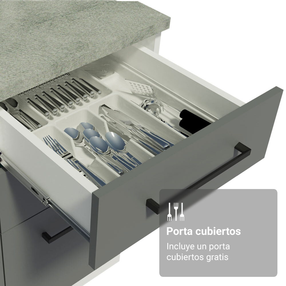 Combo completo de Cocina con Cristalero Madesa Agata BB 01